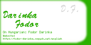 darinka fodor business card